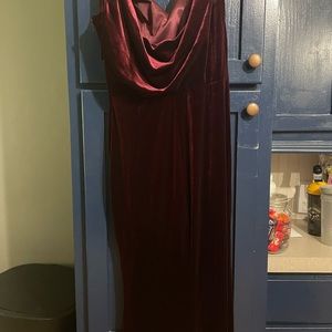 Revelry Burgundy Velvet Dakota Dress